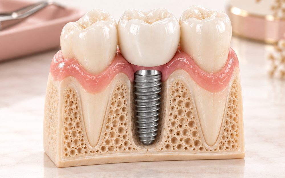 Implante dental con corona